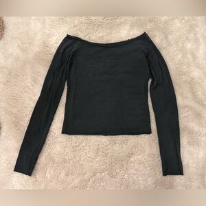 Brandy Melville Black off the shoulder long sleeve